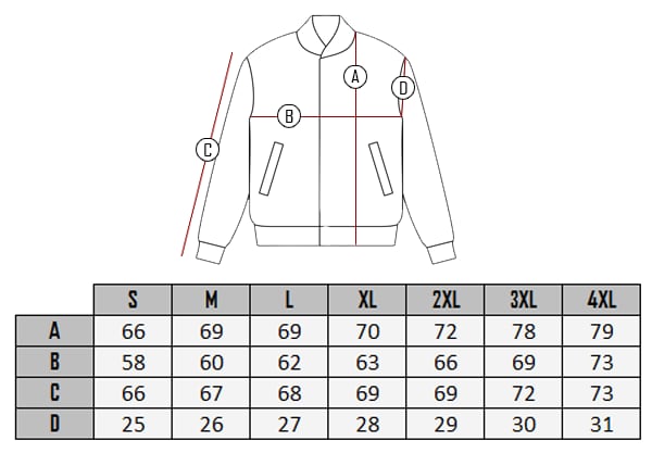 Ride to live leather jacket size table