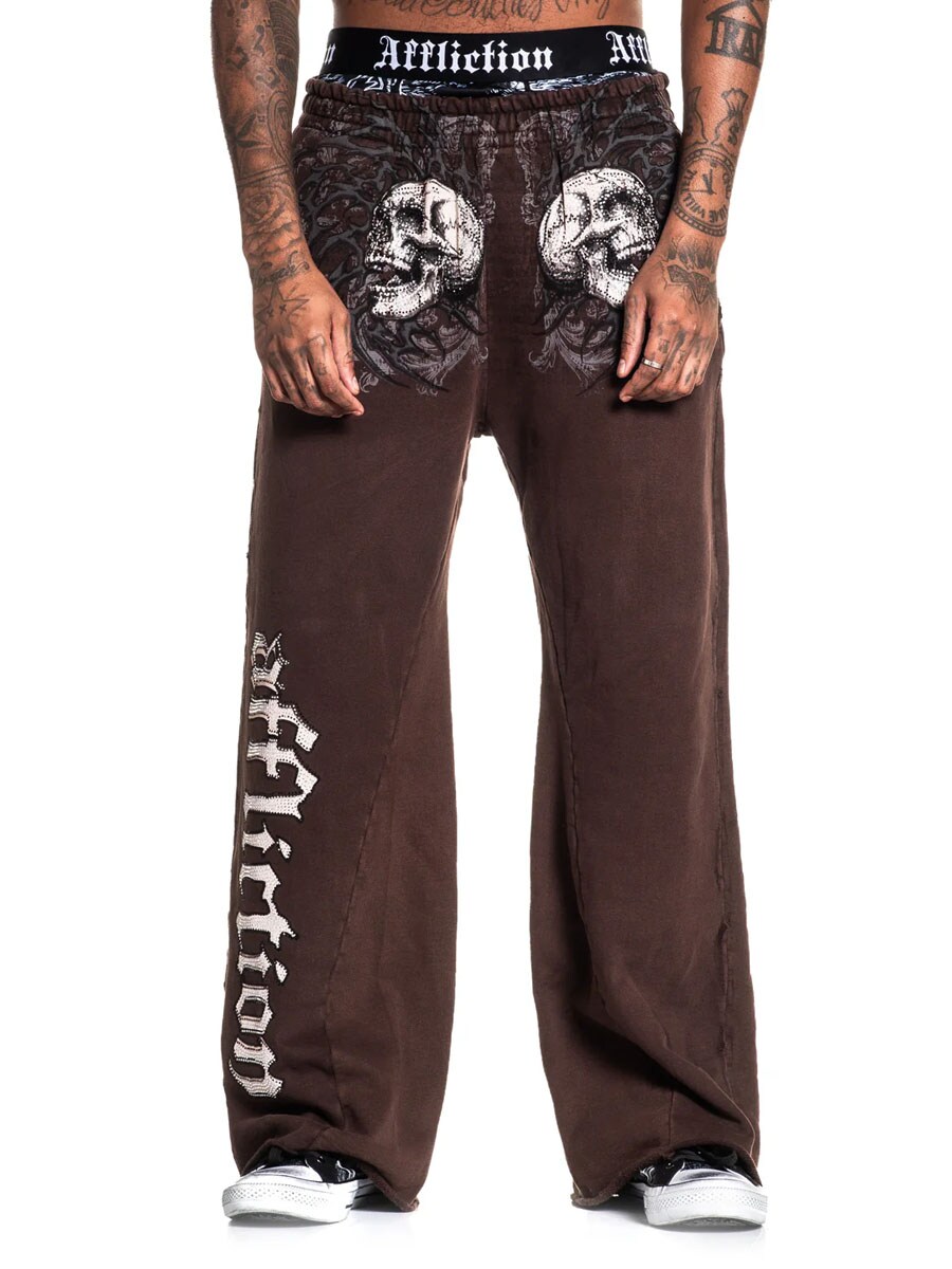 Affliction Collapse Sweatpants - Brown.jpg