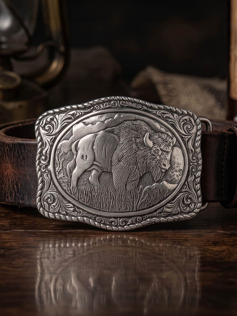 America Bison Buffalo Belt Buckle 1823 main.jpg