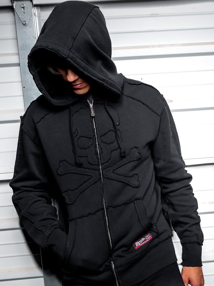 Black Skull Wornstar Hoodie main .jpg