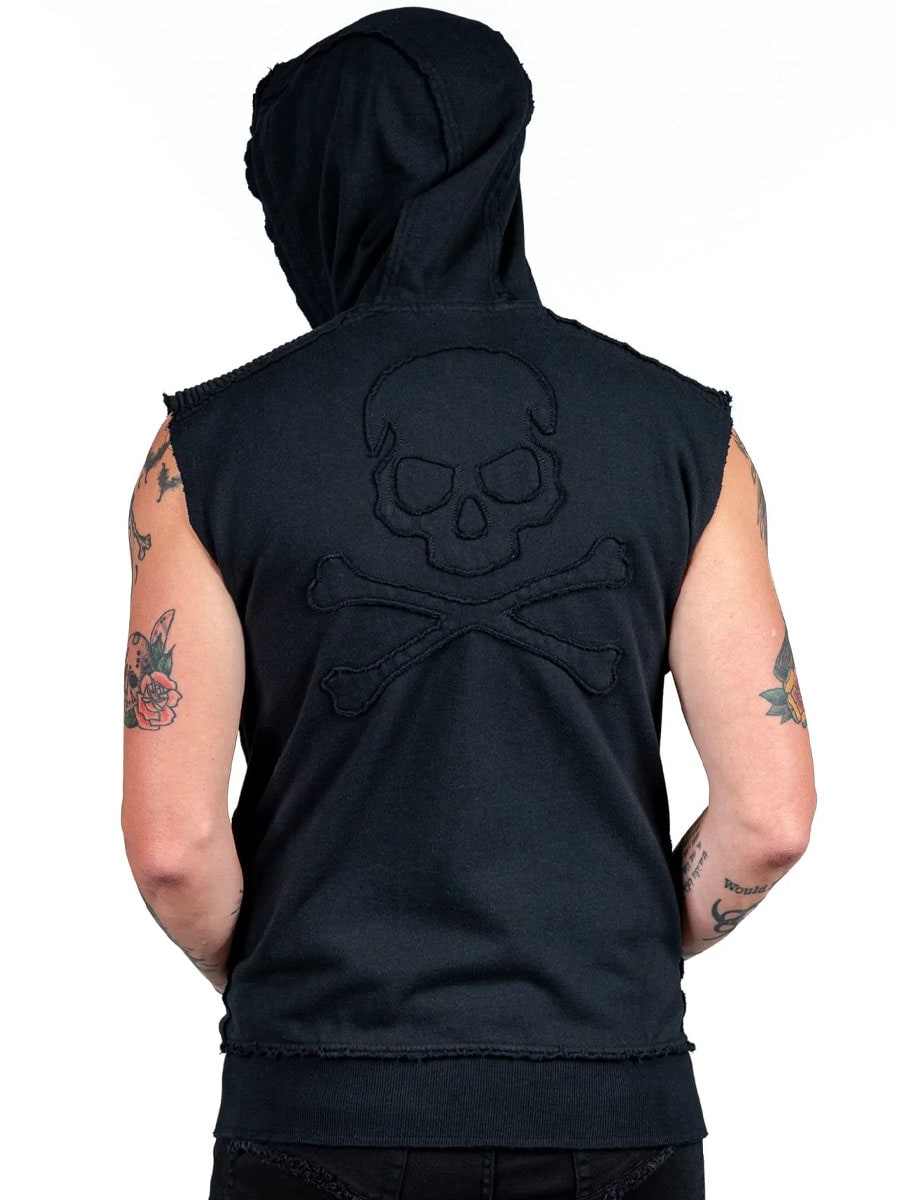 Black Skull Wornstar Sleeveless Hoodie 2.jpg