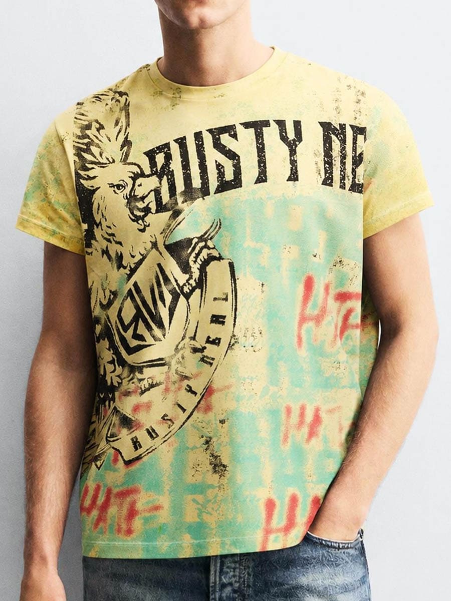 Broken Eagle T-shirt - yelow.jpg