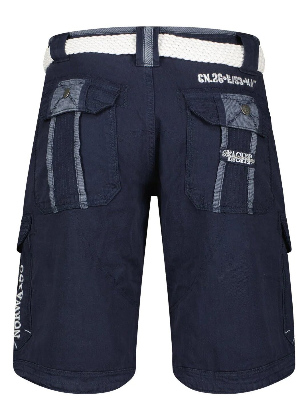 Geo Norway Paillette Cargo Shorts Navy 1.jpg