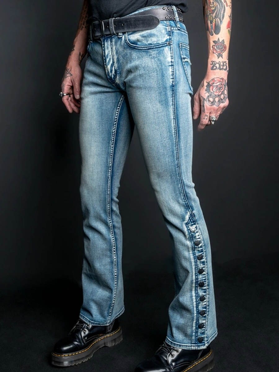 Hellraiser Side Button Wornstar main Jeans - classic blue.jpg