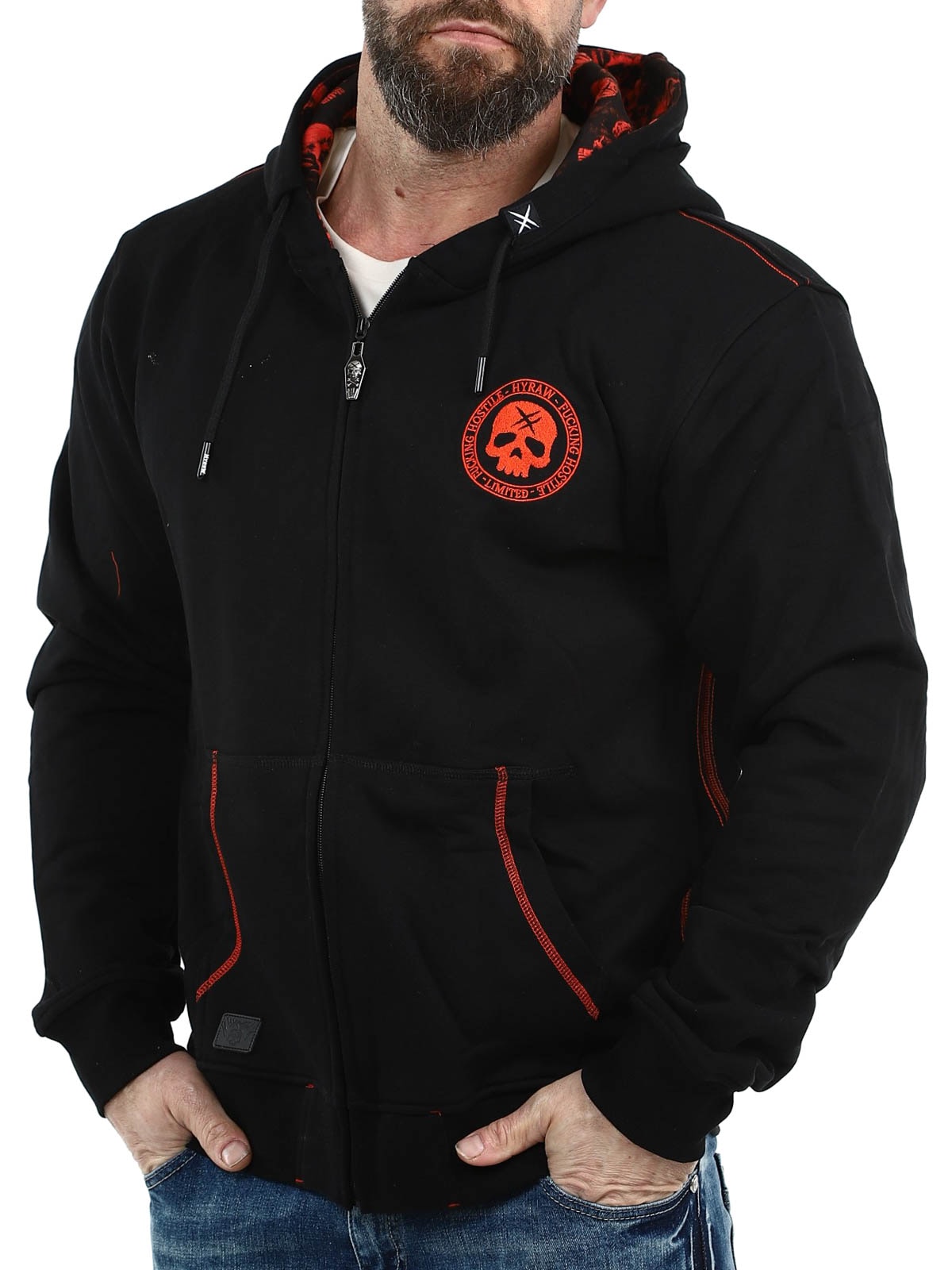 Hyraw Horned Zip Hoodie - Svart_2.jpg