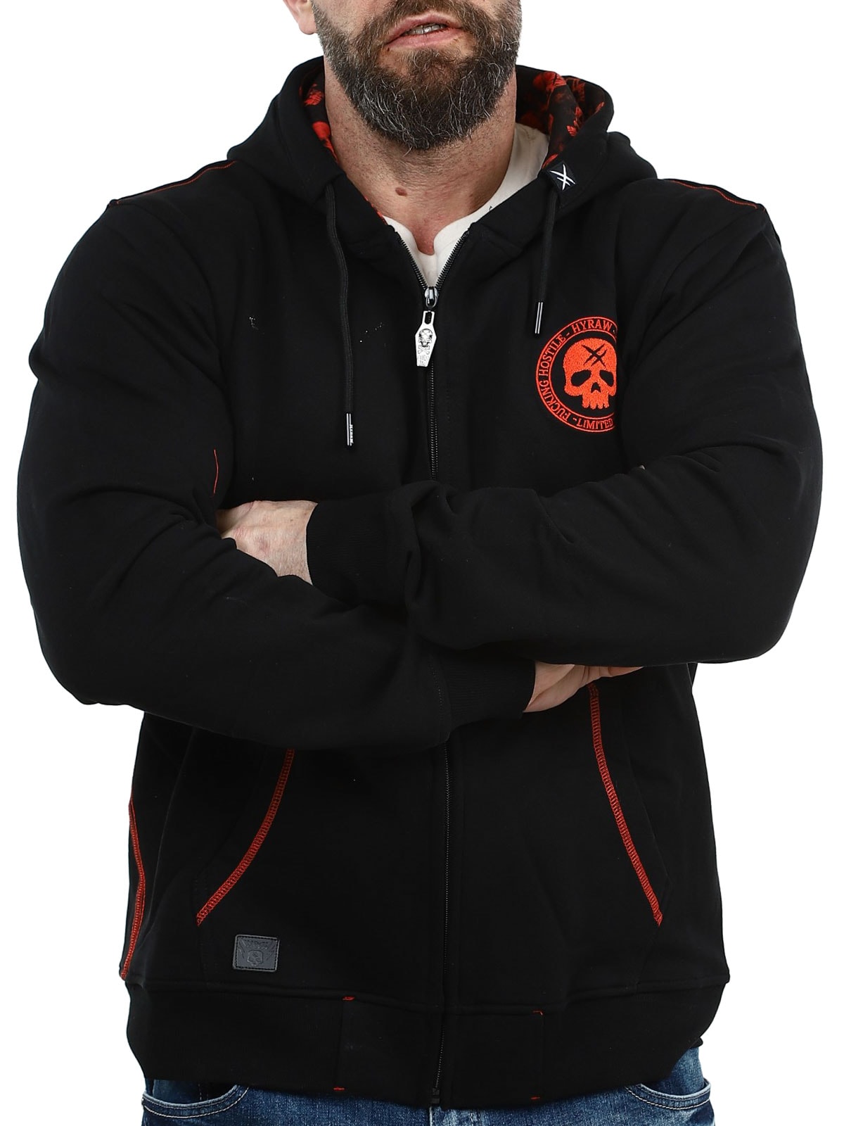 Hyraw Horned Zip Hoodie - Svart_3.jpg