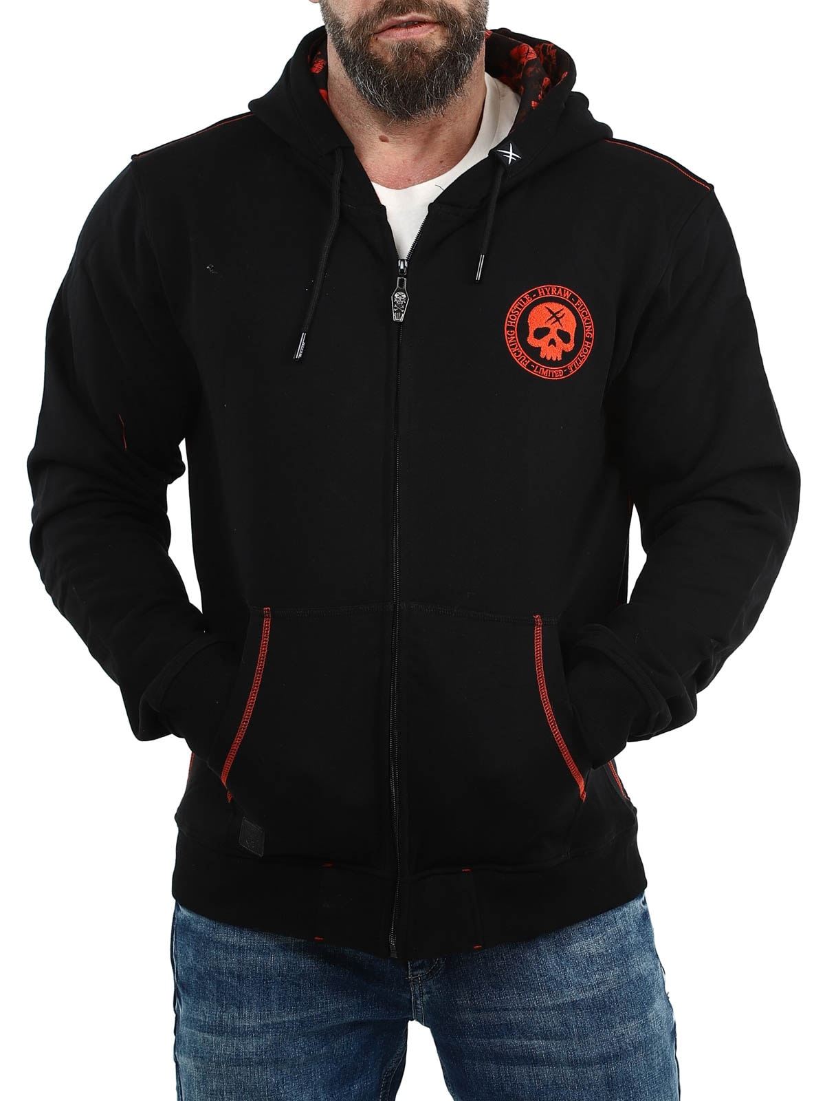 Hyraw Horned Zip Hoodie - Svart_4.jpg