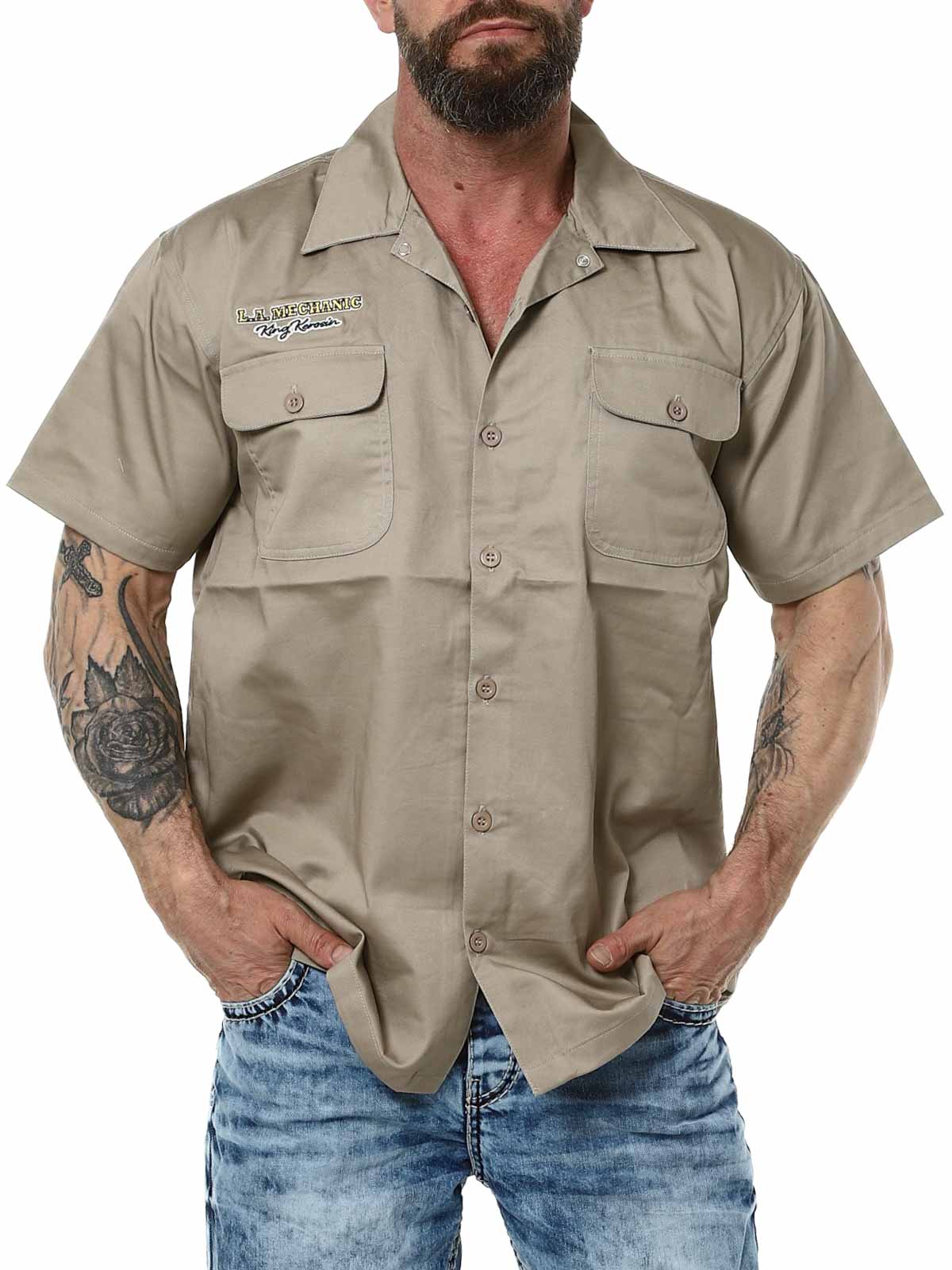 Long Beach Mechanic Dude King kerosin beigeshirt_1.jpg