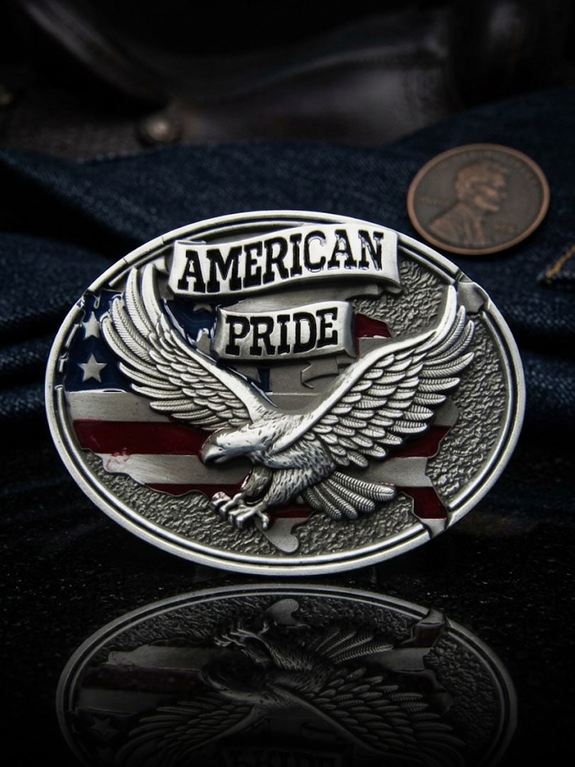 MAIN American Pride Eagle Western Cowboy Belt Buckles SILVER.jpg