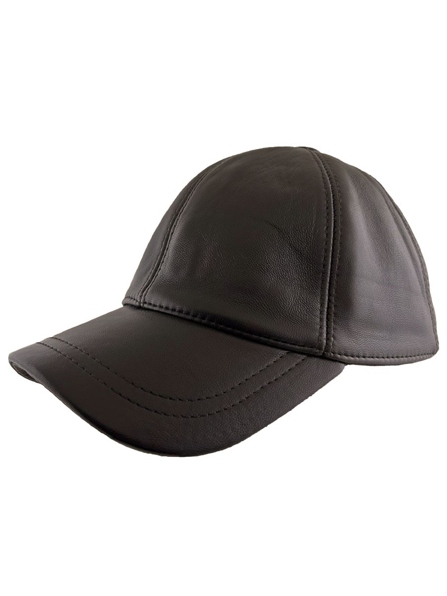 Monz Leather Baseball Cap Brown .jpg