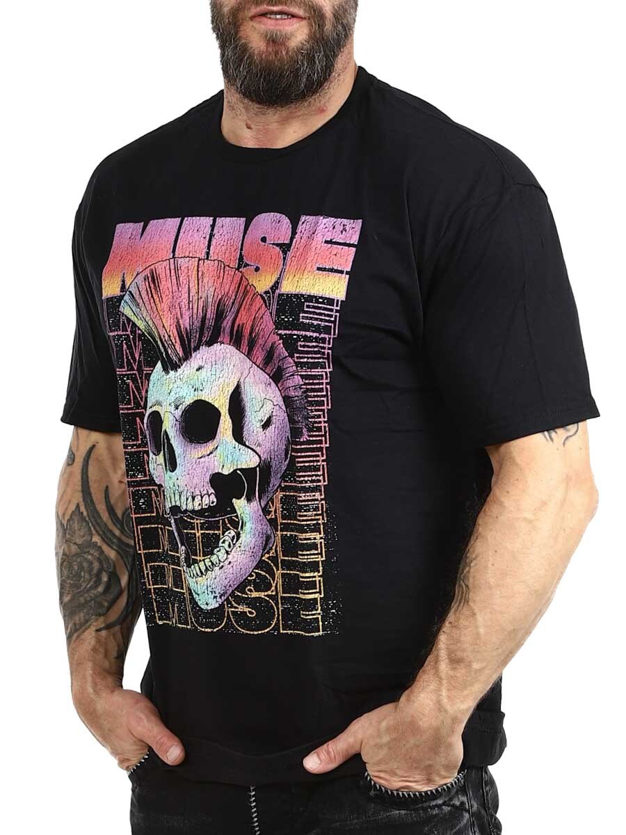 Muse Mohawk Skull T-shirt Black_2.JPG