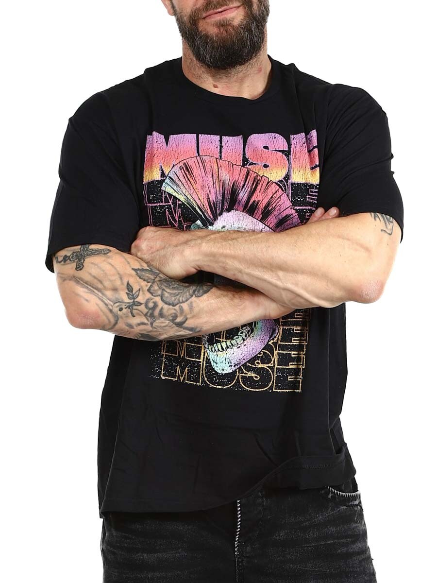 Muse Mohawk Skull T-shirt Black_4.JPG