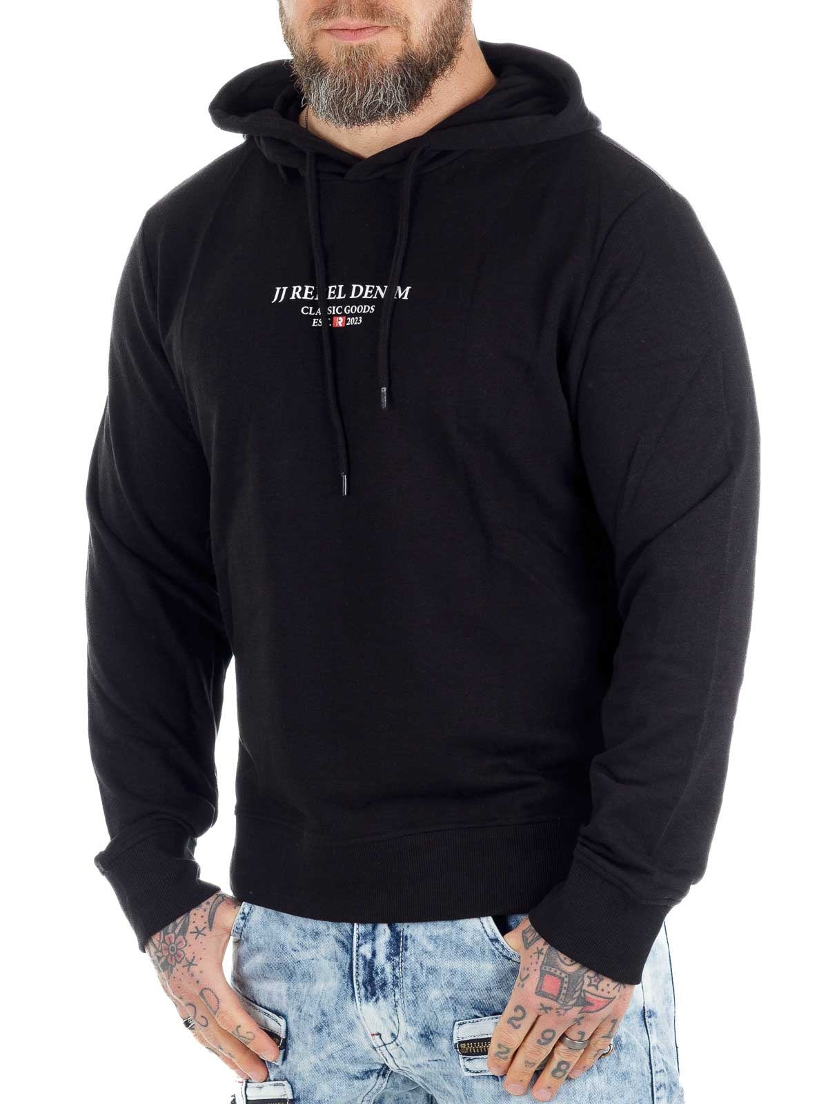 Rebel Print Hoodie dark black_2.jpg