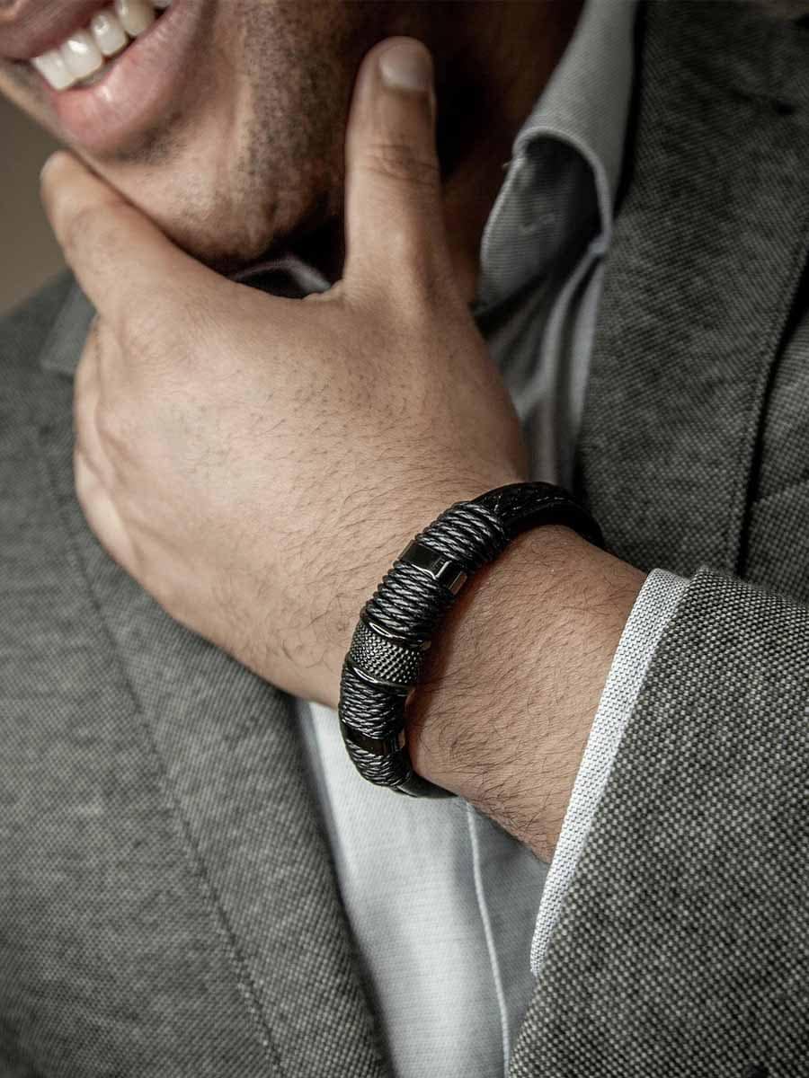 Serasar Ring Leather Armband b027 4.jpg