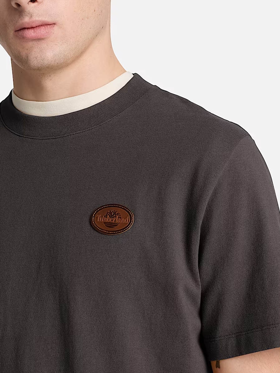 Timberland Leather Badge T-shirt - Svart 2.jpg