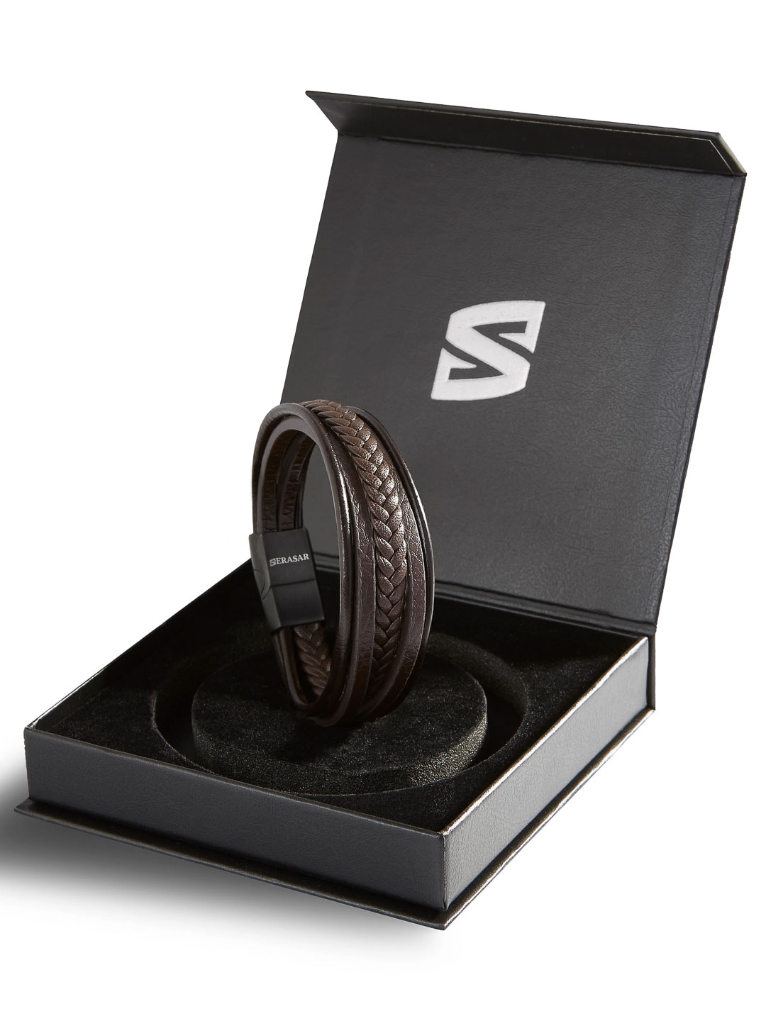 X-B001-brown Serasar Braid Leather Armband 1.jpg