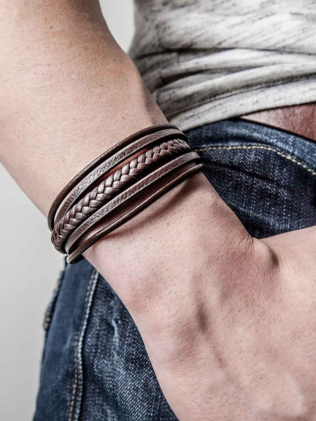 X-B001-brown Serasar Braid Leather Armband 2.jpg