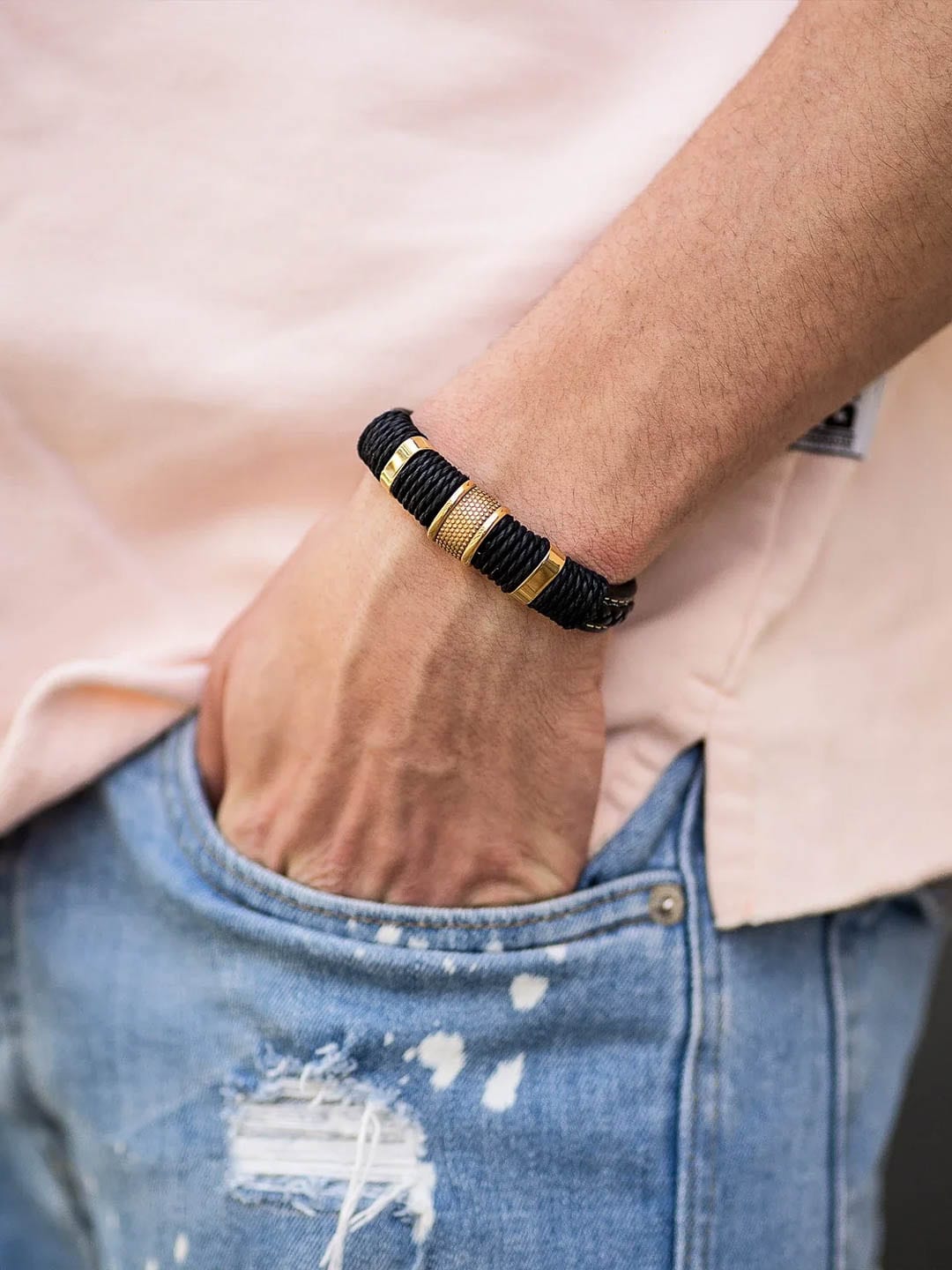 X-B029-gold Serasar Ring Leather Armband 4_1.jpg