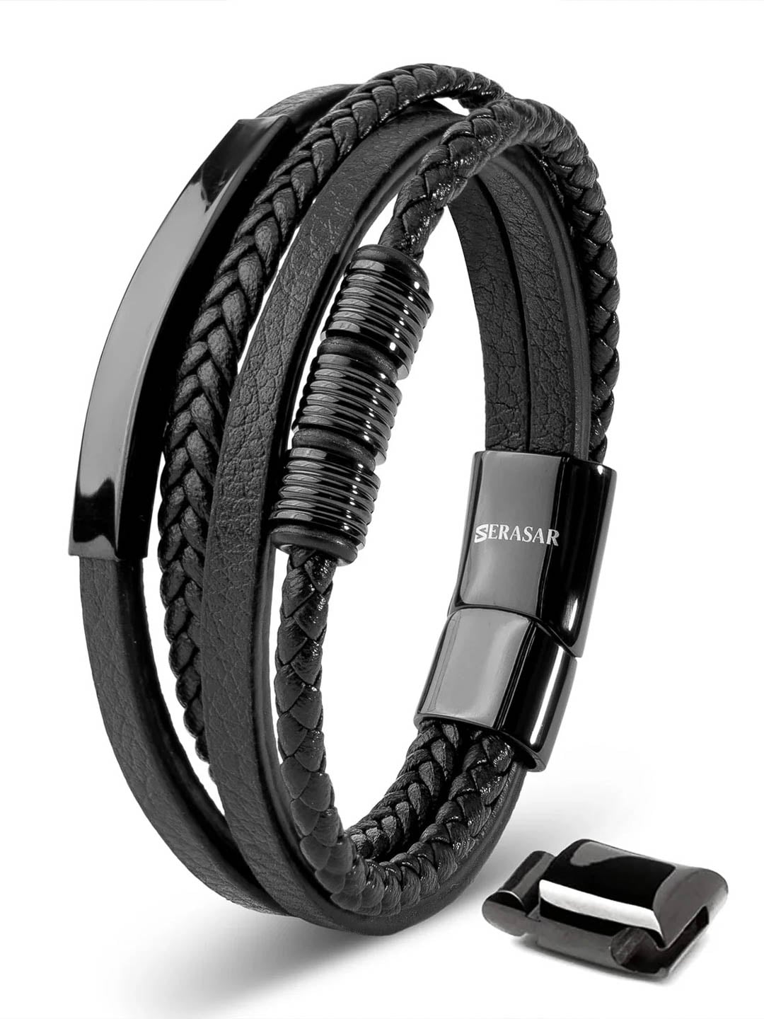 X-B042-black Serasar Brave Leather Armband .jpg