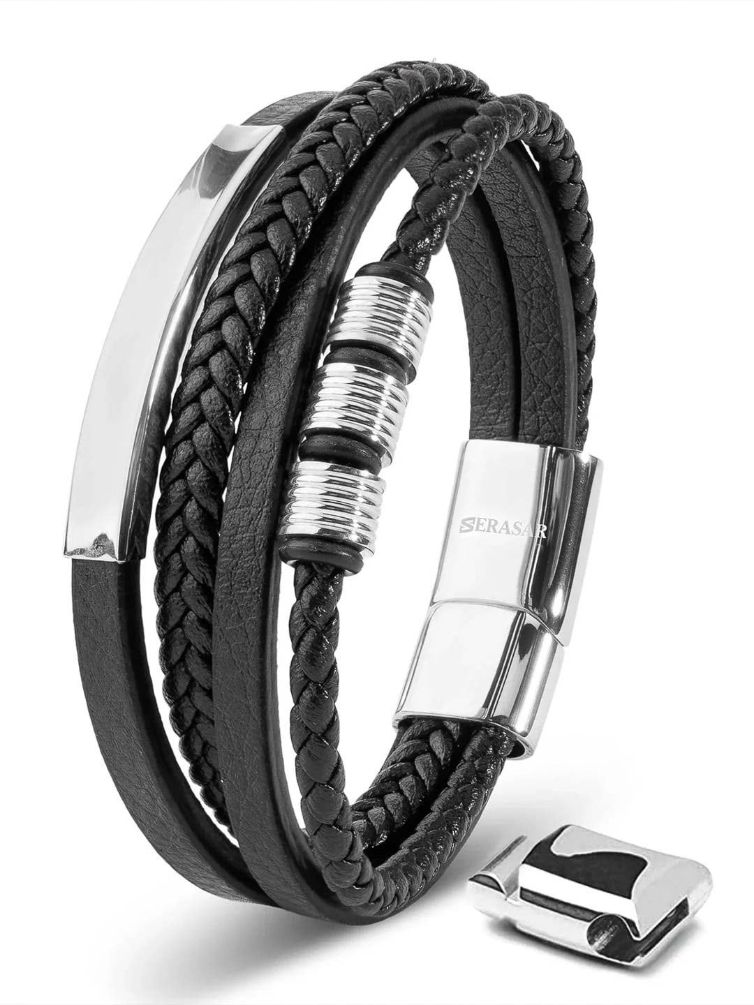 X-B043-silver Serasar Brave Leather Armband.jpg